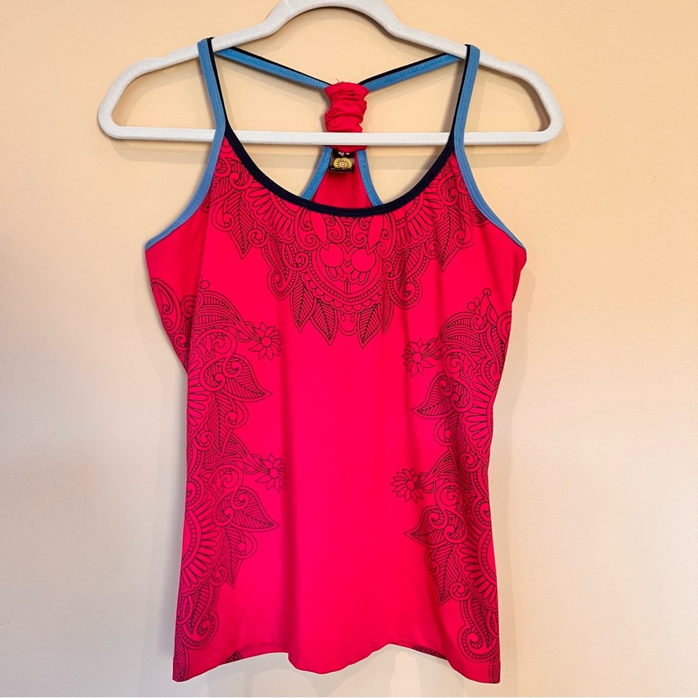 Kiwi Kate Pink Mandala Racerback Spaghetti Strap Tank Top